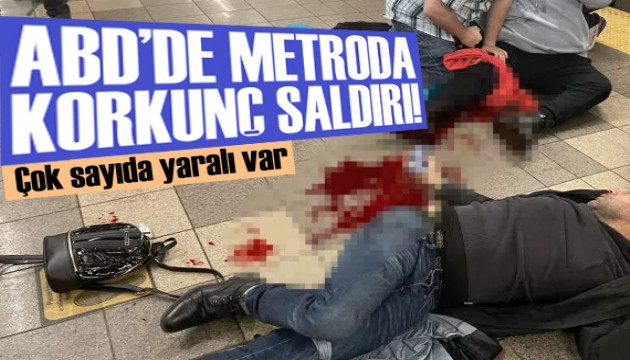 New York'ta metroda korkunç saldırı: Çok sayıda yaralı var!